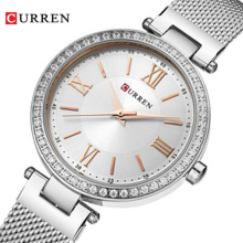 CURREN 9011 Watch Women Casual Fashion Quartz Wristwatches Crystal Design Ladies Gift relogio feminino